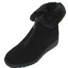 Women'S Valdini Warm Lining | Valdini Women'S Sabra Wp In Black Suede/Shearling