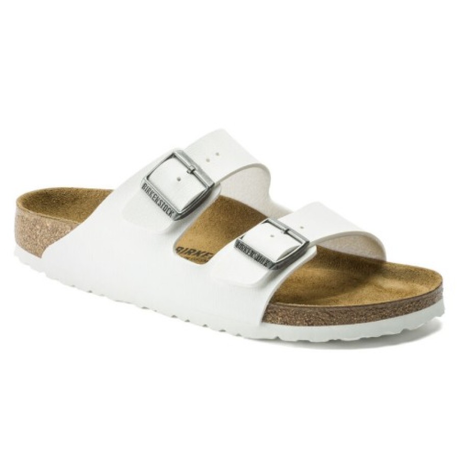 Women'S Birkenstock Footbed | Birkenstock Women'S Arizona In White Birki-Flor - Narrow Width