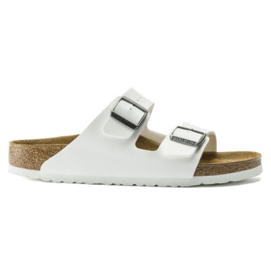 Women'S Birkenstock Footbed | Birkenstock Women'S Arizona In White Birki-Flor - Narrow Width