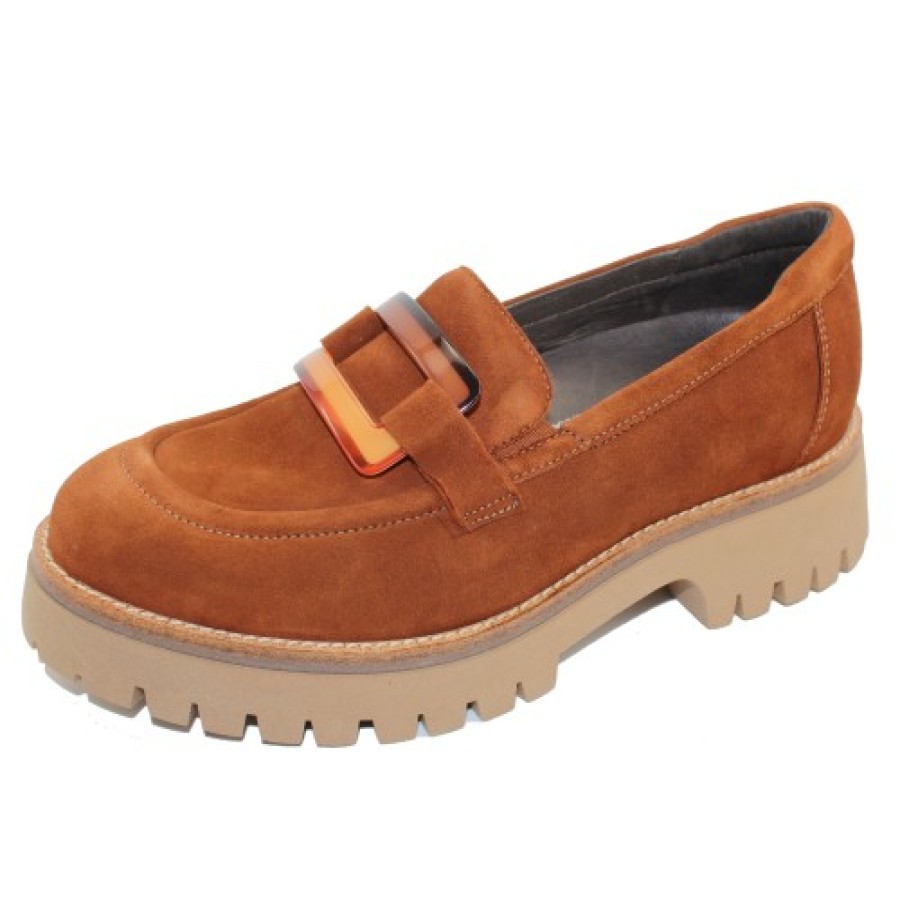 Women'S Softwaves Platforms | Softwaves Women'S Vanna 8.36.27 In Cognac Velour Suede