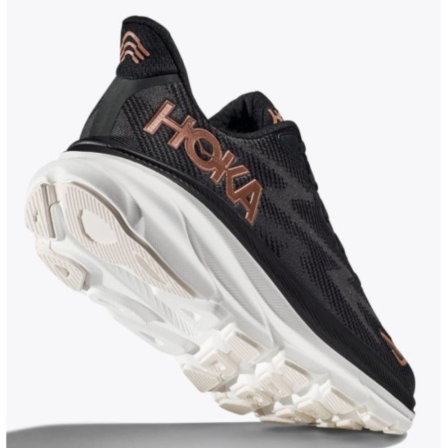 Women'S Hoka One One Running | Hoka One One Women'S Clifton 9 In Black/Rose Gold