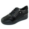 Women'S Mephisto Oxfords | Mephisto Women'S Iasmina In Black Silk Leather 7800/14/00