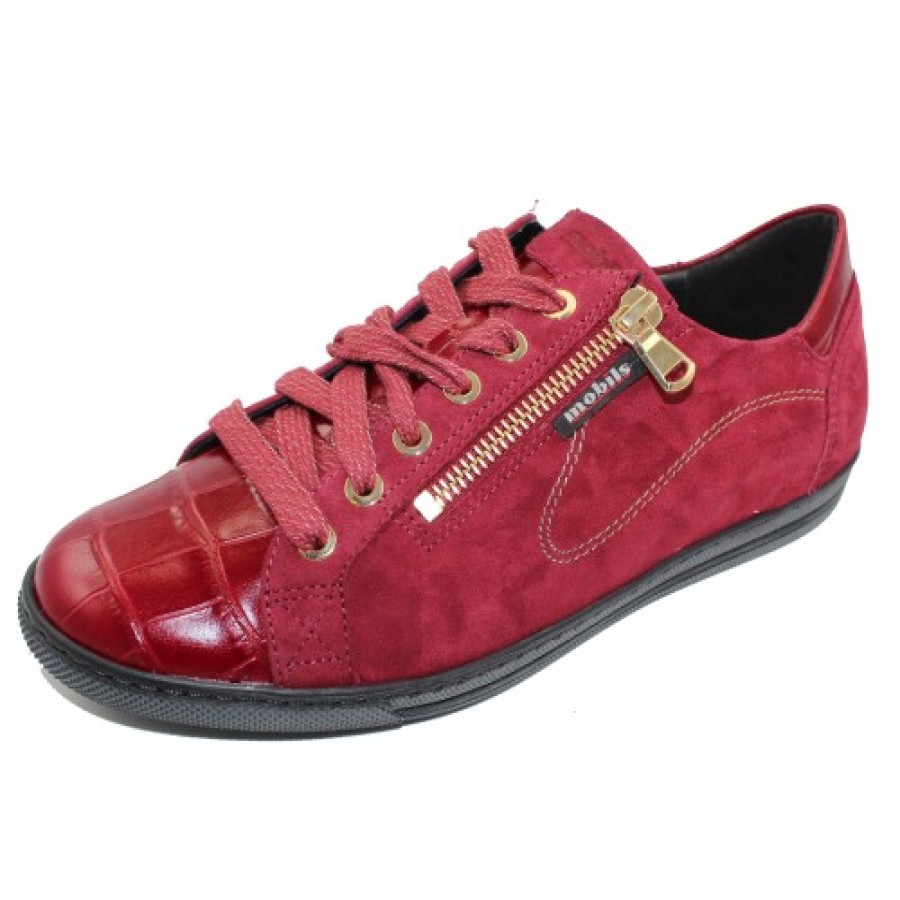 Women'S Mephisto Travel | Mephisto Women'S Hawai Mobils In Oxblood Gavial Leather/Nubuck 13988/12274