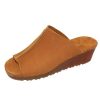 Women'S Arche Slides | Arche Women'S Balham In Alezan Nubuck - Chestnut