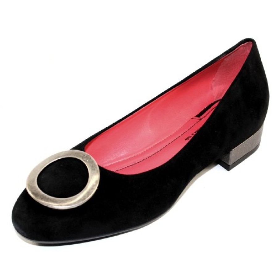 Women'S Pas De Rouge Travel | Pas De Rouge Women'S Daria 2470 In Black Suede/Anthracite Leather