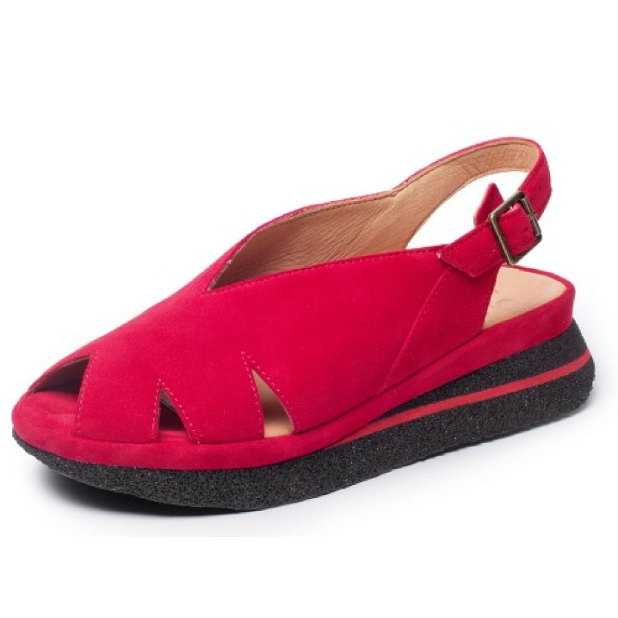 Women'S Yes Brand Shoes Women'S New Arrivals | Yes Brand Shoes Women'S April In Red Kid Suede