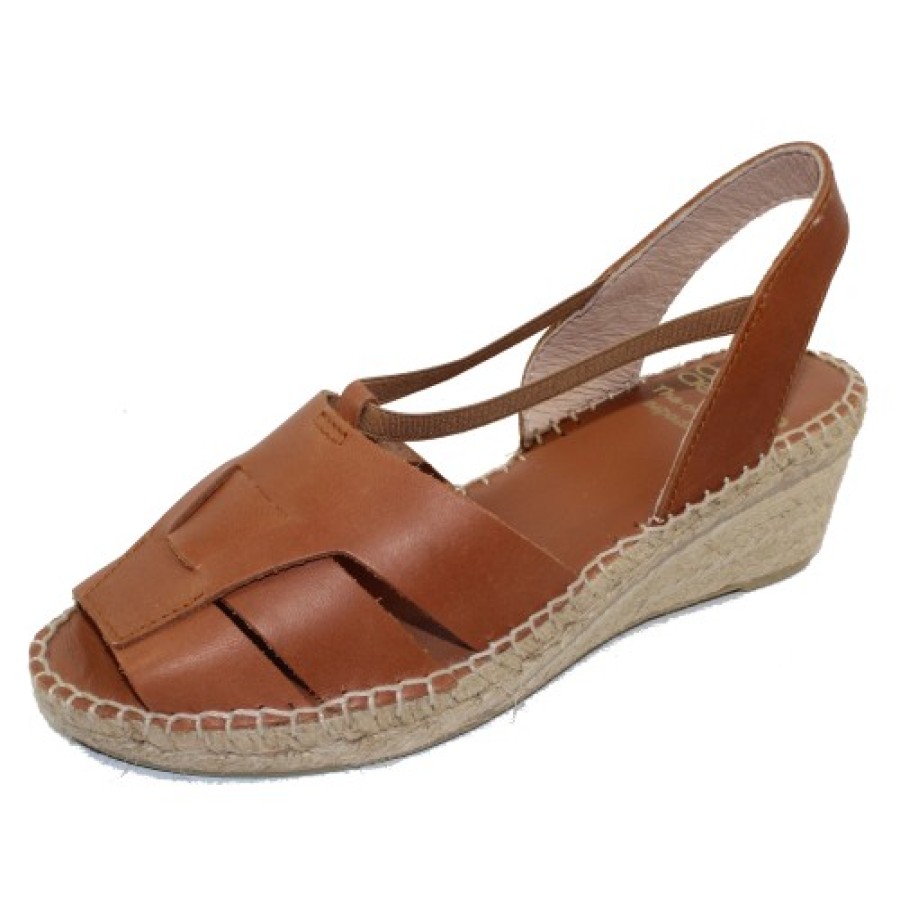 Women'S Andre Assous Wedges | Andre Assous Women'S Dorit In Cuero Tan Vaqueta Leather