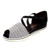 Women'S Brunate Slip Ons | Brunate Women'S Maggie 11319 In Black/White Stretch Mesh Fabric/Black Stretch/Embossed Suede