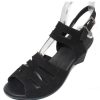 Women'S Arche Heels | Arche Women'S Enexis In Noir Nubuck - Black