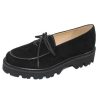 Women'S Brunate Mocs | Brunate Women'S Gardenia In Black Suede/Patent Leather