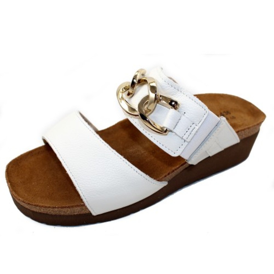 Women'S Naot Wedges | Naot Women'S Victoria In Soft White Leather