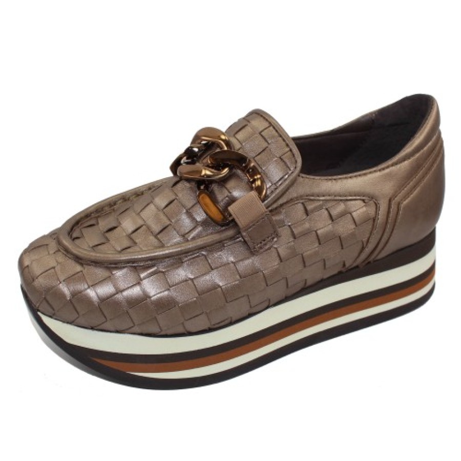 Women'S Softwaves Loafers | Softwaves Women'S Alanis 7.78.59 In Bronze Metallic