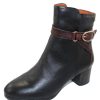 Women'S Pikolinos Ankle Boots | Pikolinos Women'S Calafat W1Z-8977 In Black/Caoba Calfskin Leather