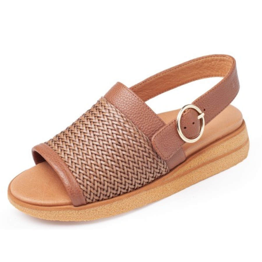 Women'S Yes Brand Shoes Travel | Yes Brand Shoes Women'S Annie In Natural Woven Leather/Plonge Leather