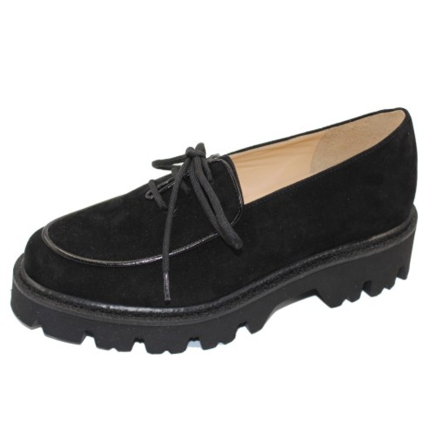 Women'S Brunate Wedges | Brunate Women'S Gardenia In Black Suede/Patent Leather