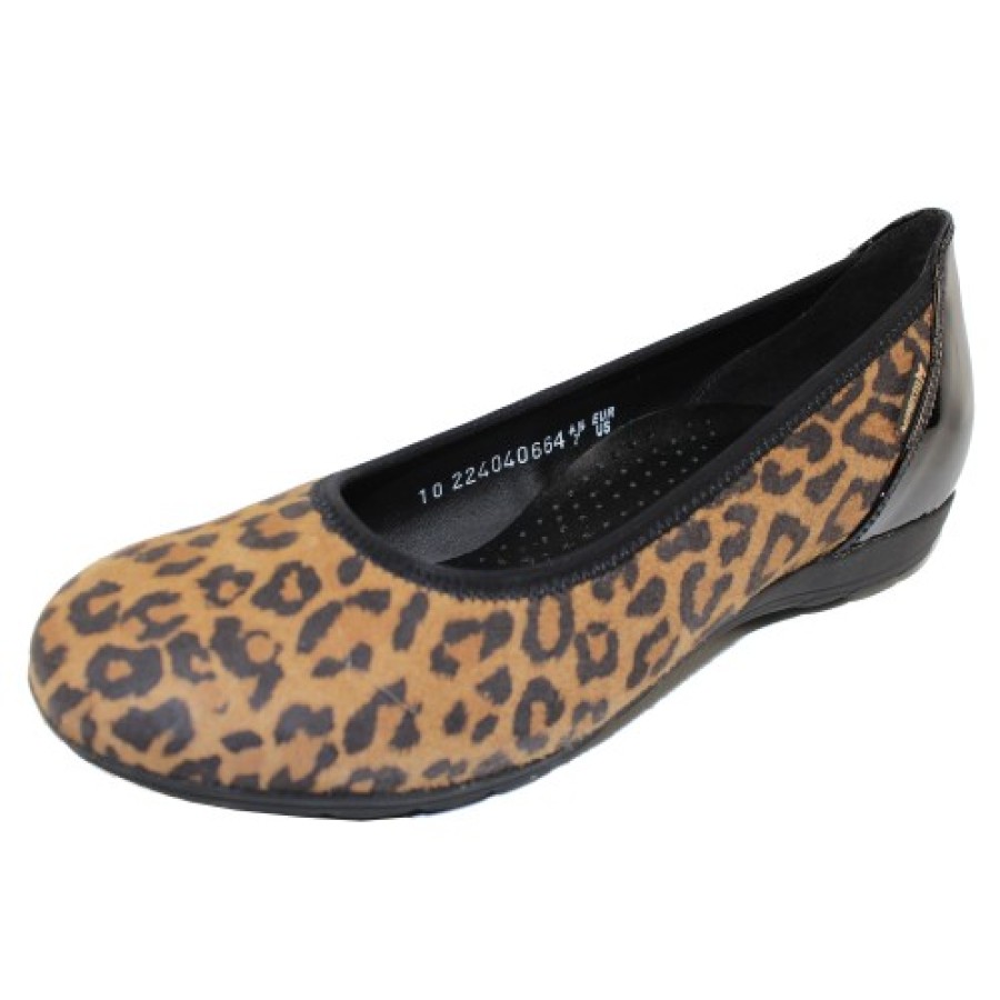 Women'S Mephisto Pumps | Mephisto Women'S Emilie In Leopard Velours Suede/Black Patent Leather 13451/4200