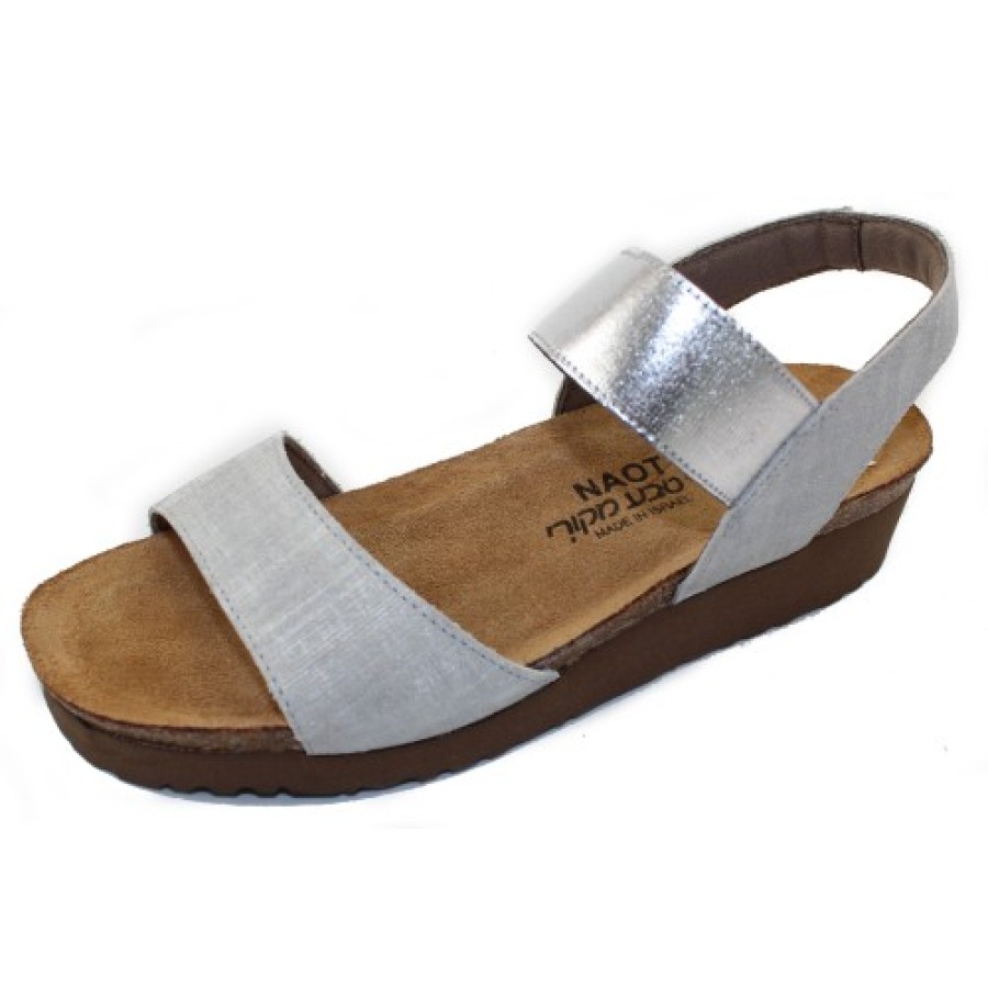 Women'S Naot Travel | Naot Women'S Emily In Gray Linen Leather