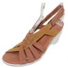 Women'S Arche Heels | Arche Women'S Farham In Camel/Muse Timber Leather - Brownish-Yellow/Peach-Tan Rose