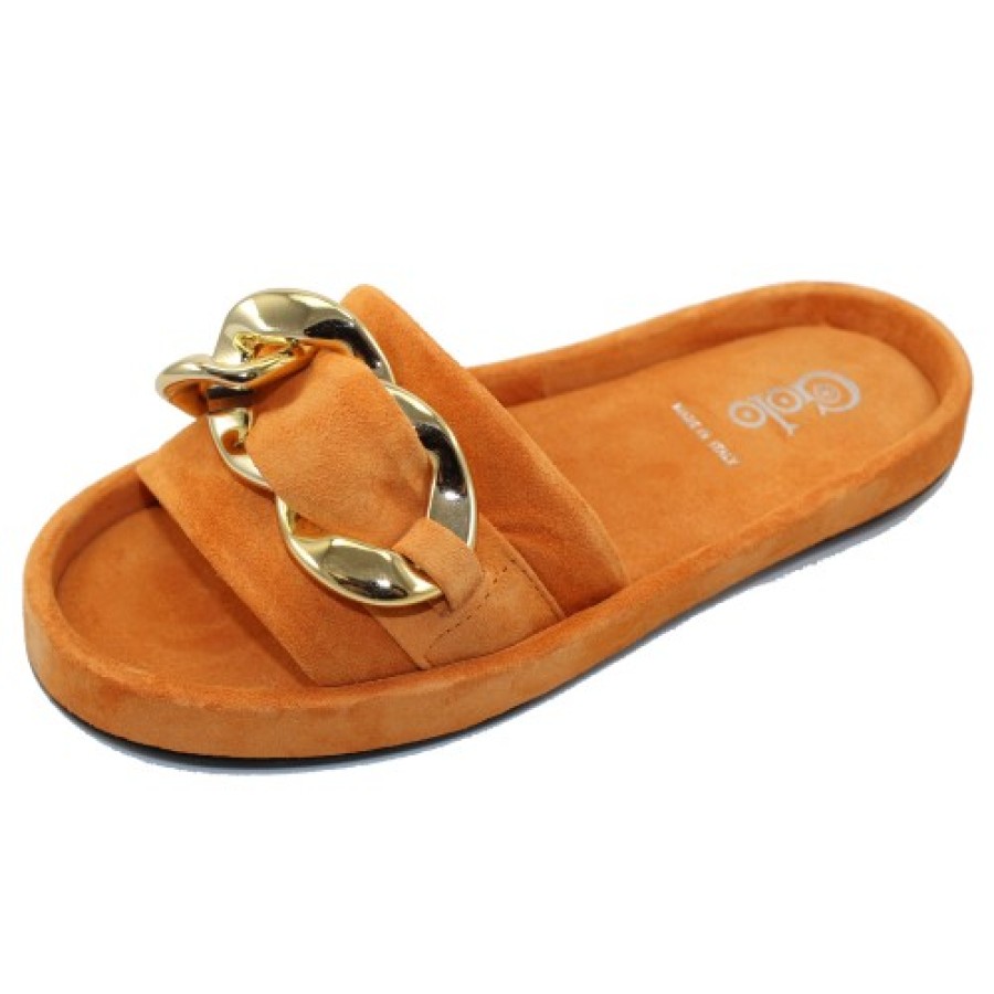 Women'S Golo Flats | Golo Women'S Trieste In Orange Suede