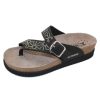 Women'S Mephisto Thongs & Toe Rings | Mephisto Women'S Hella Spark In Black Sandalbuck 6000