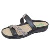 Women'S Naot Footbed | Naot Women'S Tariana In Soft Black Leather/Cheetah Suede