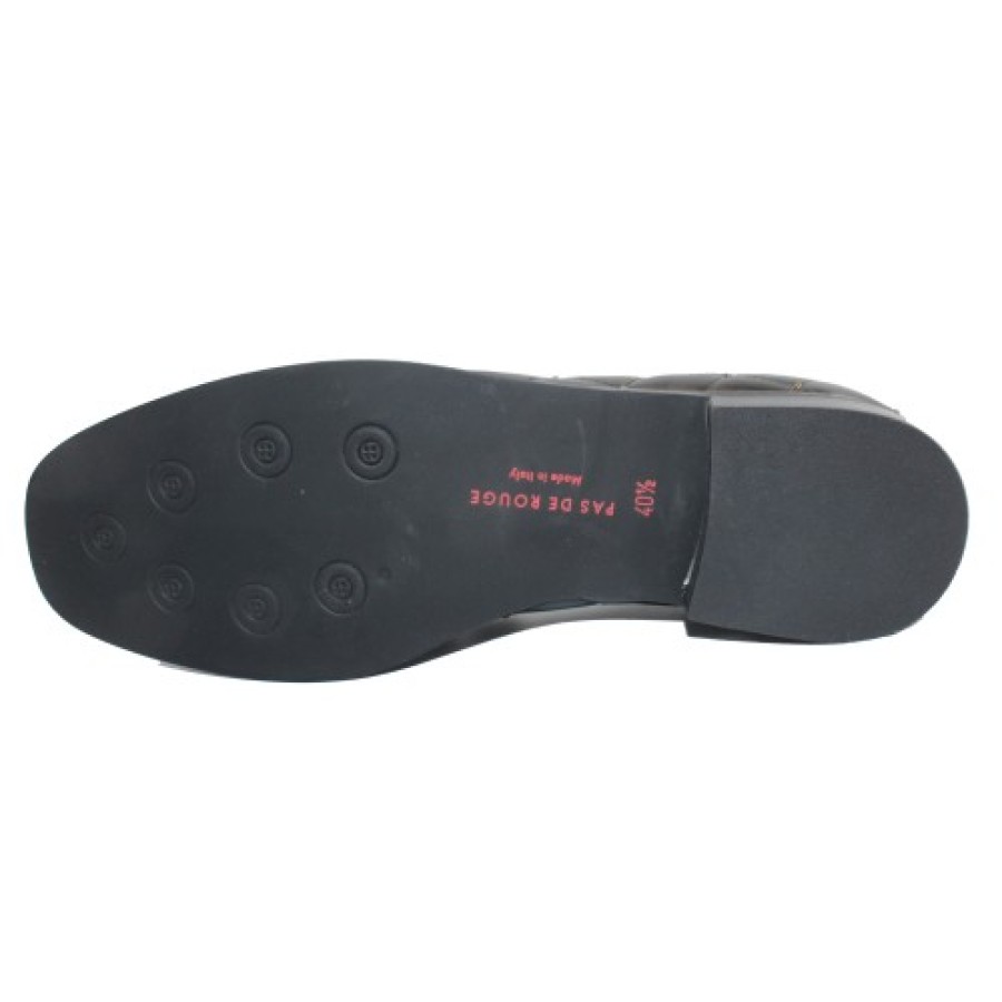 Women'S Pas De Rouge Slip Ons | Pas De Rouge Women'S Lola 3660 In Black Nappa Leather