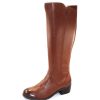 Women'S Salvia Full Shaft Boots | Salvia Women'S Gilly In Cuoio Pebble Nappa Leather