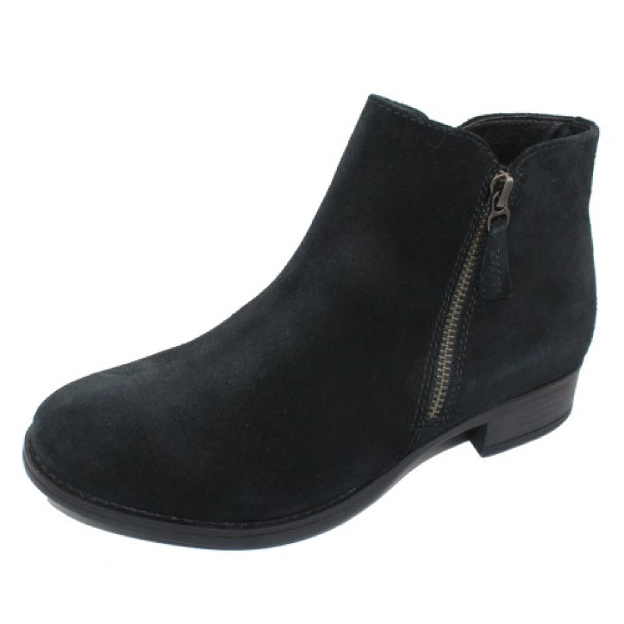 Women'S Salvia Ankle Boots | Salvia Women'S Pace In Black Vizalo Suede