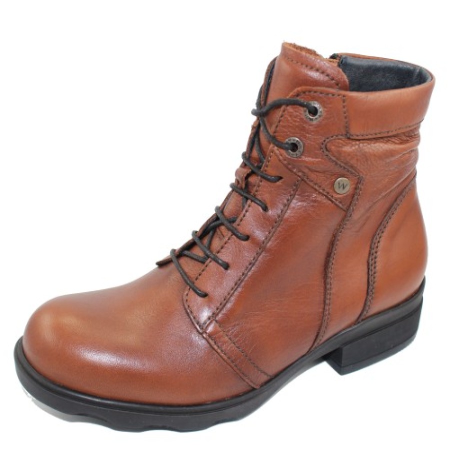 Women'S Wolky Zippers | Wolky Women'S Center Wr In Cognac Leather