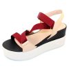 Women'S Wonders Platforms | Wonders Women'S B-7521 In Natural Leather/Burgundy Nylon