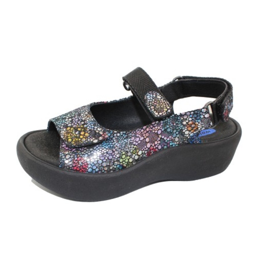 Women'S Wolky Wedges | Wolky Women'S Jewel In Black Multi Colmeia