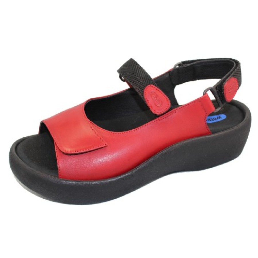 Women'S Wolky Travel | Wolky Women'S Jewel In Red Vegi Leather