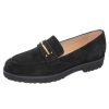 Women'S CC Made In Italy Loafers | Cc Made In Italy Women'S Diana 1004 In Black Camoscio