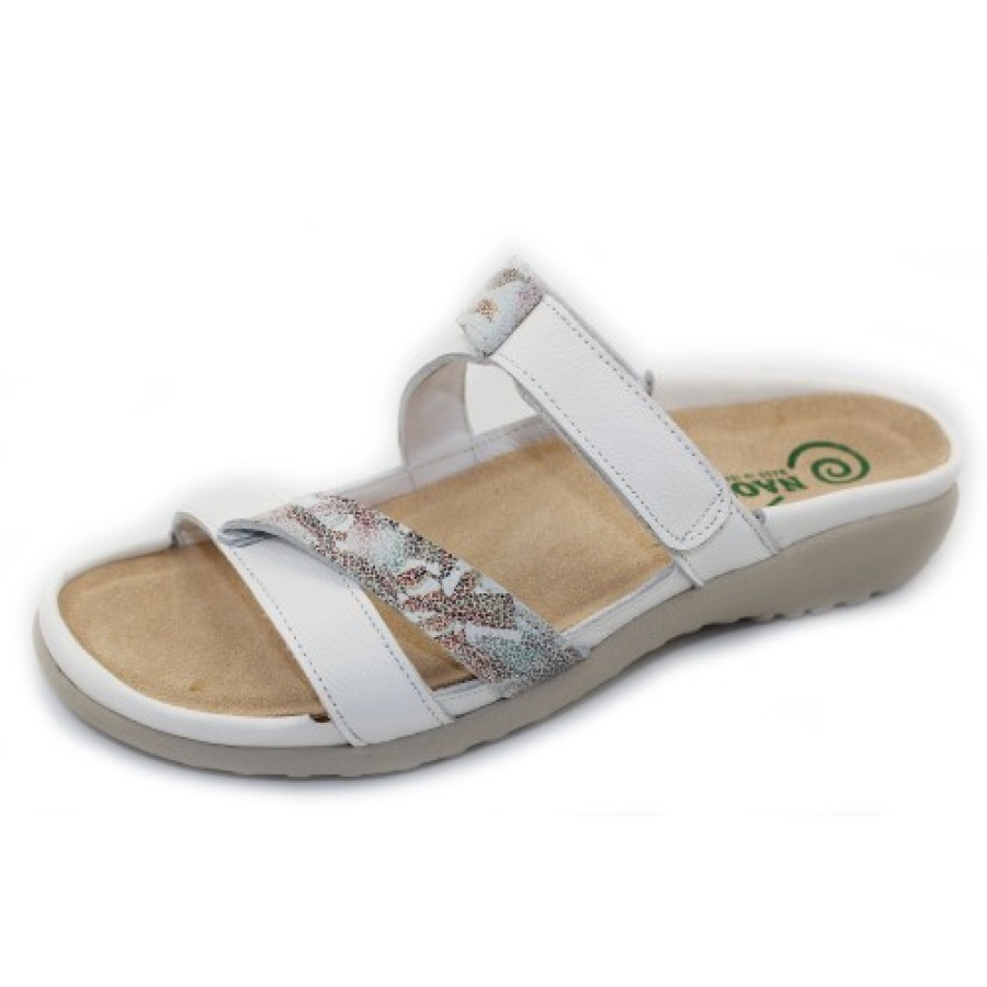 Women'S Naot Footbed | Naot Women'S Tariana In Soft White Leather/Floral Leather