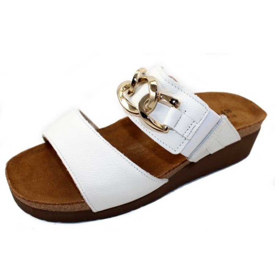 Women'S Naot Slides | Naot Women'S Victoria In Soft White Leather