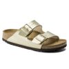 Women'S Birkenstock Travel | Birkenstock Women'S Arizona In Gold Birki-Flor