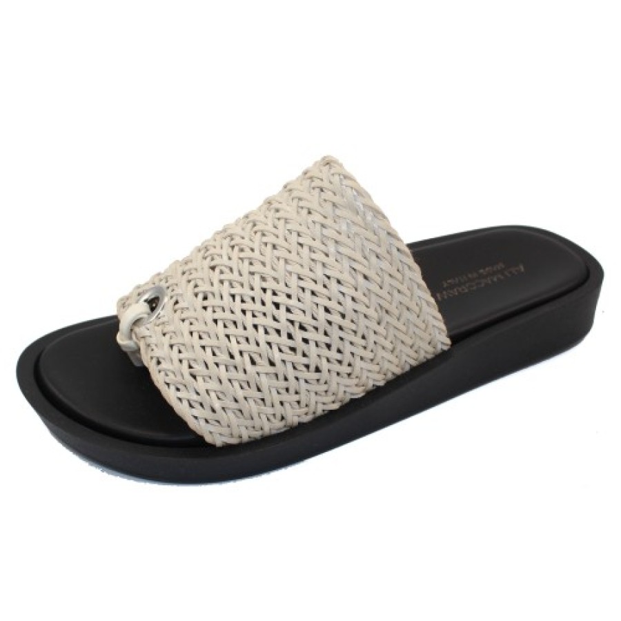 Women'S Ali MacGraw Thongs & Toe Rings | Ali Macgraw Women'S Straw In Off White Leather