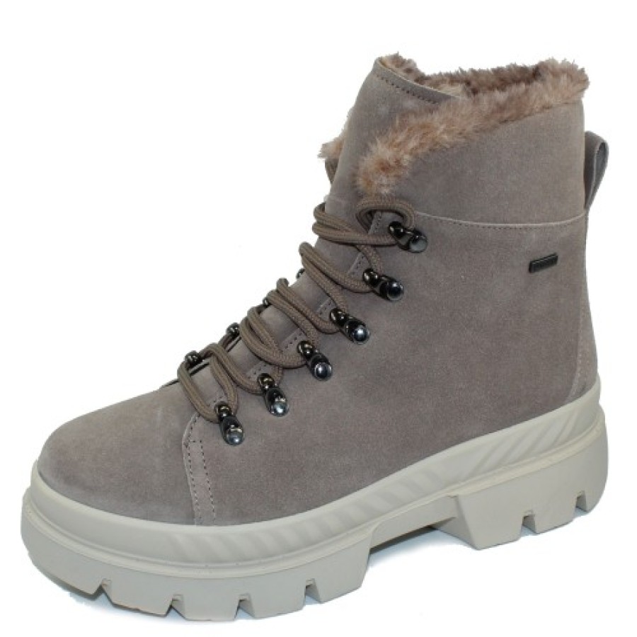 Women'S Ara Boots & Booties | Ara Women'S Montana In Moon Hydro-Suede