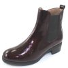 Women'S Wonders Zippers | Wonders Women'S D-9308-W In Wine Waterproof Patent Leather