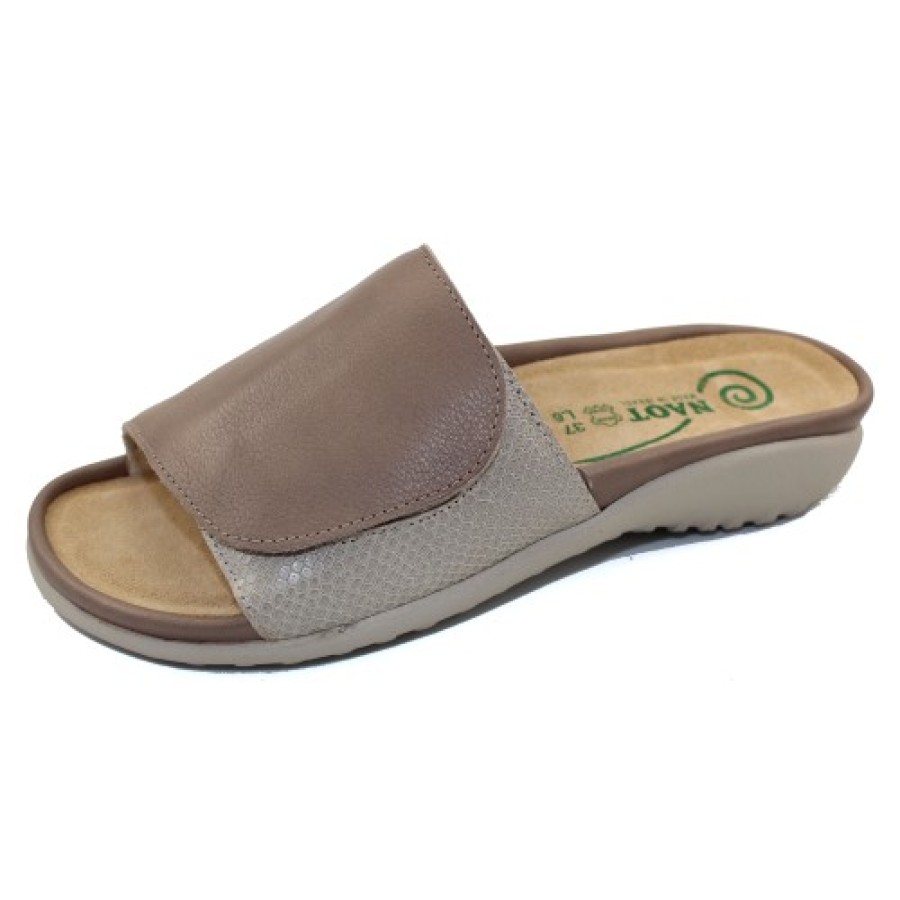 Women'S Naot Footbed | Naot Women'S Ipo In Soft Stone/Beige Lizard Leather