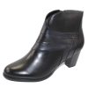 Women'S Regarde Le Ciel Heels | Regarde Le Ciel Women'S Sonia-78 In Black/Navy/Plomb Leather