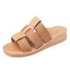 Women'S Yes Brand Shoes Platforms | Yes Brand Shoes Women'S Diane In Natural Woven Leather/Plonge Leather