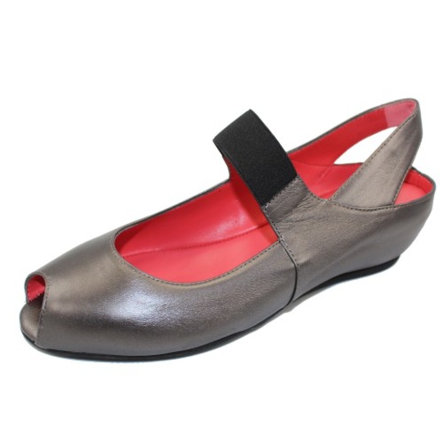 Women'S Pas De Rouge Pumps | Pas De Rouge Women'S Silvia R918 In Pewter Nappa Leather