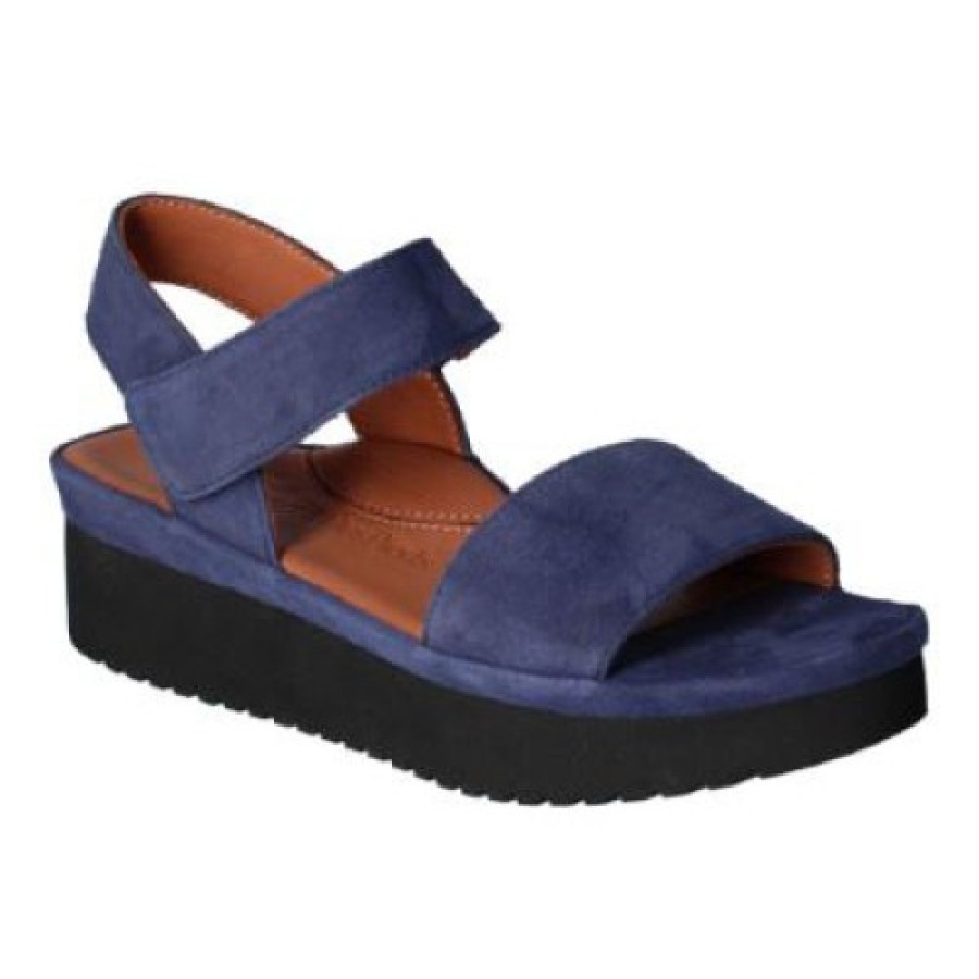 Women'S Lamour Des Pieds Wedges | Lamour Des Pieds Women'S Abrilla In Navy Kid Suede