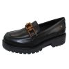 Women'S Pikolinos Loafers | Pikolinos Women'S Aviles W6P-3742 In Black Calfskin Leather