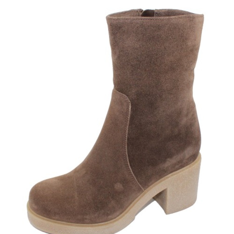 Women'S La Canadienne Zippers | La Canadienne Women'S Zed In Stone Oiled Waterproof Suede