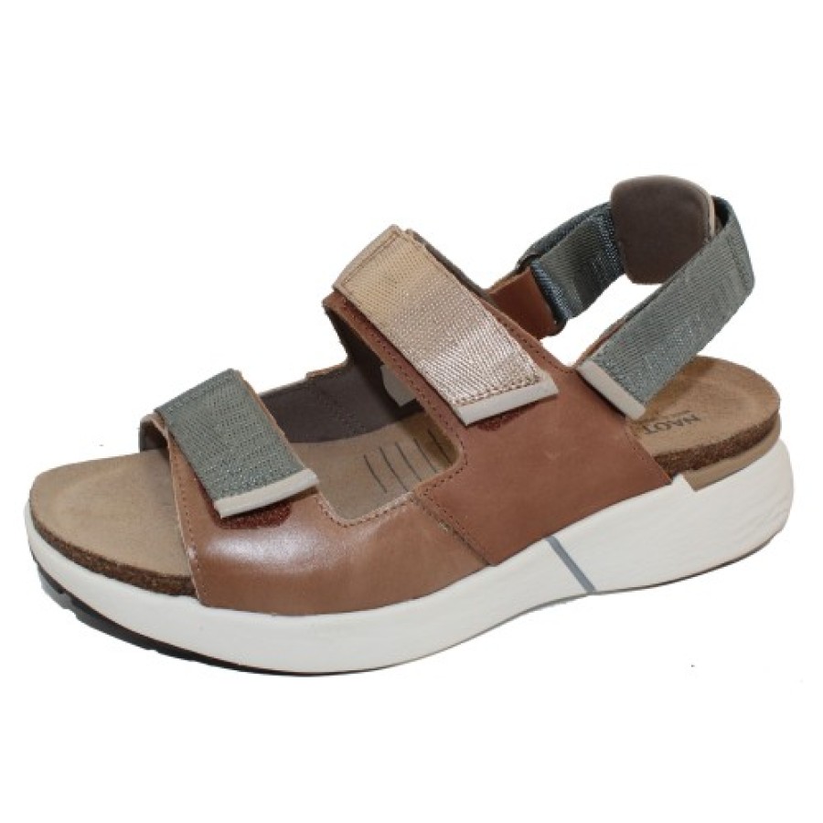 Women'S Naot Platforms | Naot Women'S Odyssey In Arizona Tan/Latte Brown/Soft Ivory Leather