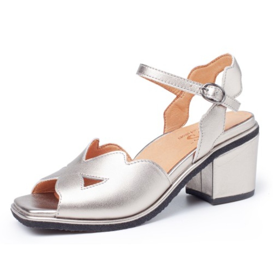 Women'S Yes Brand Shoes Travel | Yes Brand Shoes Women'S Camilla In Pewter Metallic Leather