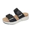 Women'S Naot Footbed | Naot Women'S Calliope In Soft Black/Soft Silver Leather/Black Woven Strap