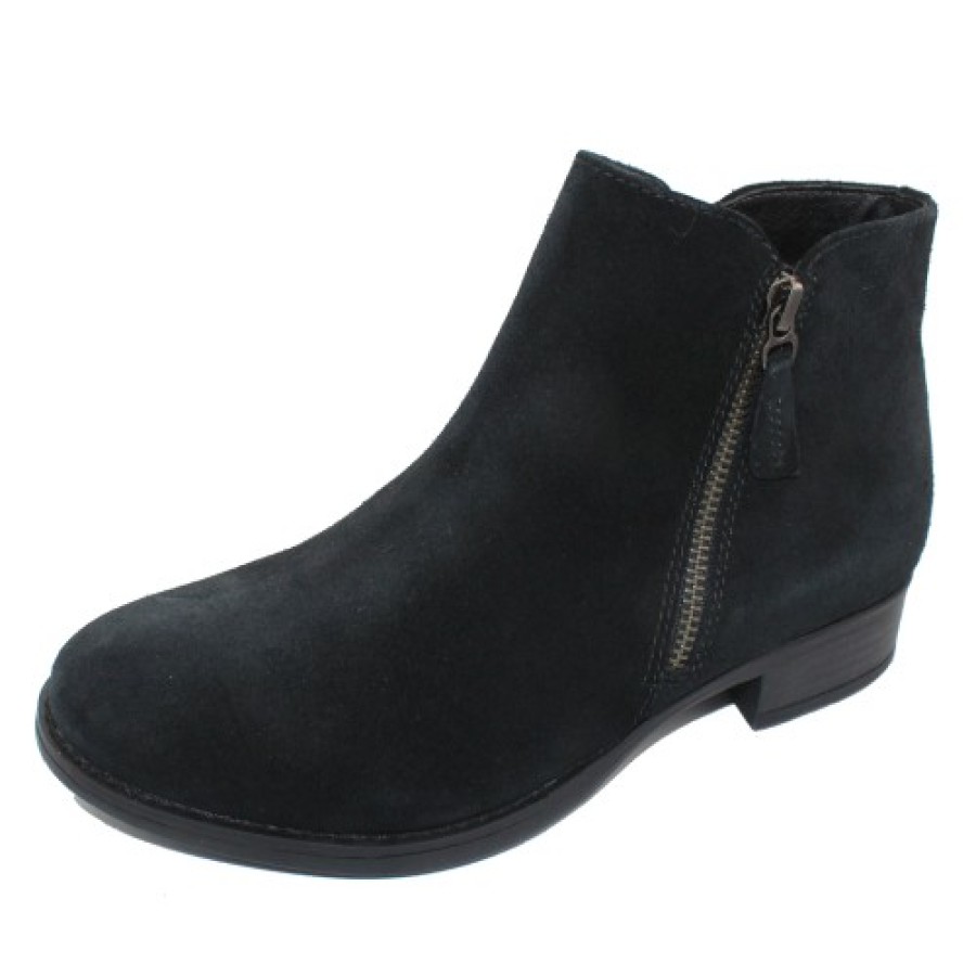 Women'S Salvia Boots & Booties | Salvia Women'S Pace In Black Vizalo Suede